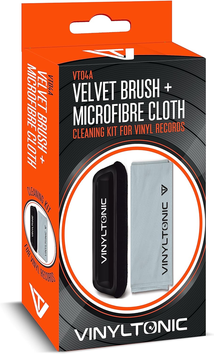 Vinyl Tonic Vinyl Record Cleaning Kit - Velvet Brush And Microfibre Cloth