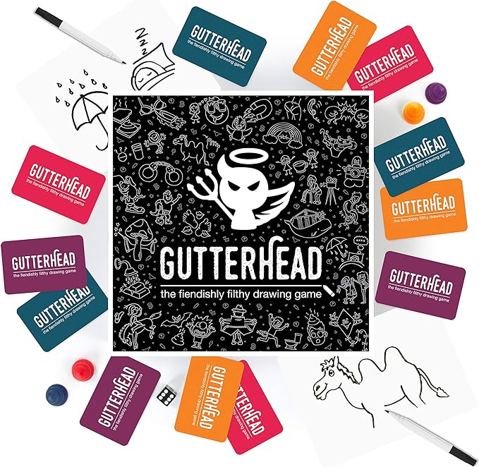 Gutterhead - The Fiendishly Filthy Drawing Game - The Adult Board Game of Hilariously Dirty Doodles from the Makers of Beat That! - Great Stocking Fillers - Fun Party Game for Adults